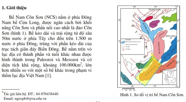 Đặc điểm địa tầng phân tập trầm tích Miocen bể Nam Côn Sơn