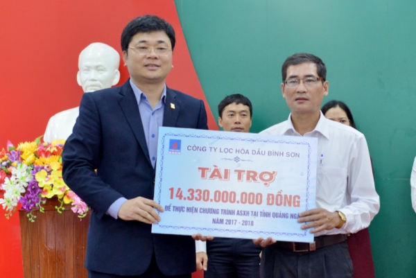 BSR hỗ trợ hơn 14 tỷ đồng cho chương trình ASXH tỉnh Quảng Ngãi