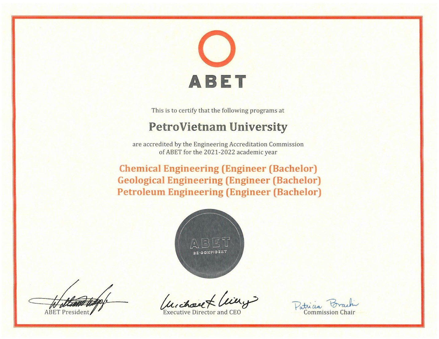 ABET QA Cert 1