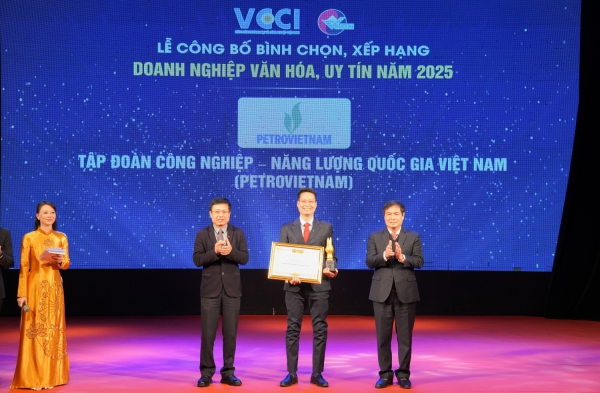 Petrovietnam dẫn đầu bảng xếp hạng "Doanh nghiệp Văn h&oacute;a, Uy t&iacute;n năm 2025"