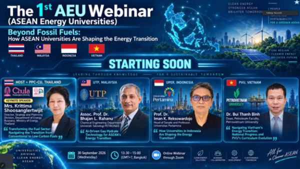 PVU tham gia Hội thảo trực tuyến c&aacute;c trường đại học năng lượng ASEAN lần thứ nhất