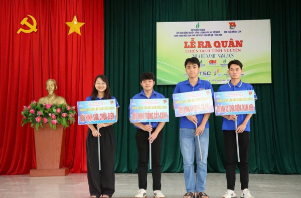Cụm phối hợp hoạt động Bà Rịa - Vũng Tàu tổ chức Lễ ra quân chiến dịch tình nguyện Mùa hè xanh 2025