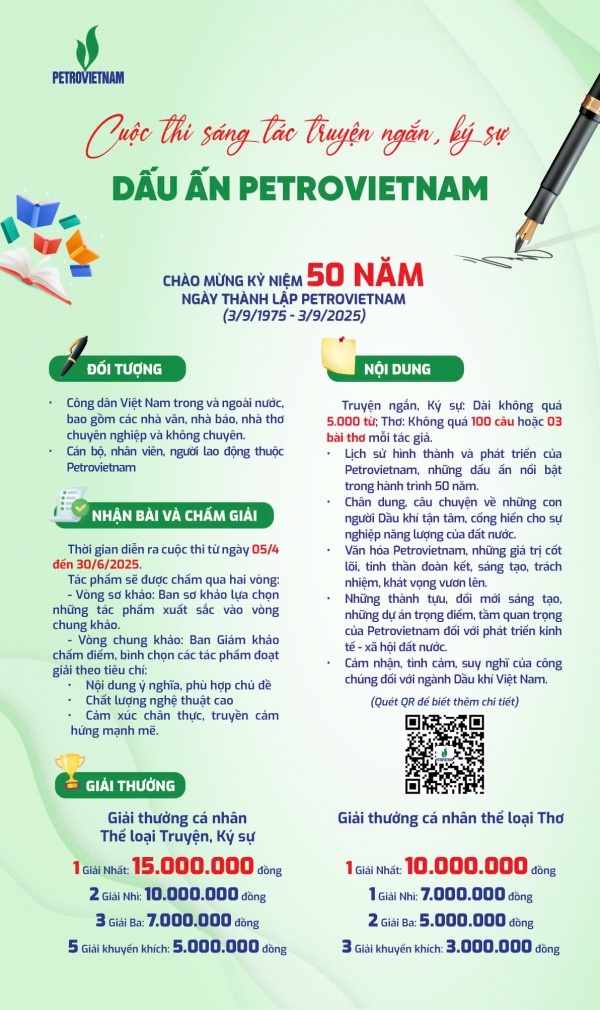 Petrovietnam phát động cuộc thi sáng tác kỷ niệm 50 năm thành lập