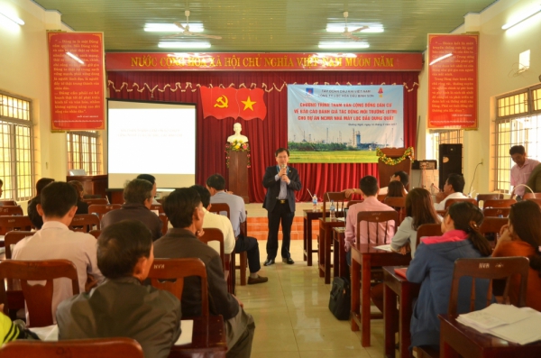 Dự án NCMR NMLD Dung Quất lấy ý kiến nhân dân về môi trường