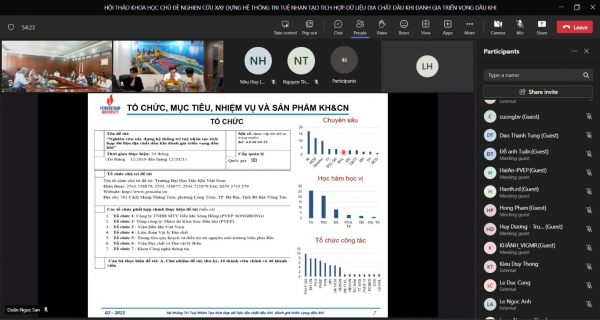 Trường Đại học Dầu khí Việt Nam (PVU) tổ chức seminar chuyên đề “Nghiên cứu xây dựng hệ thống trí tuệ nhân tạo tích hợp dữ liệu địa chất dầu khí đánh giá triển vọng dầu khí”